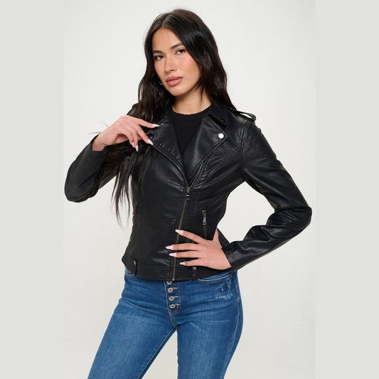 Josie Classic Biker Vegan Jacket