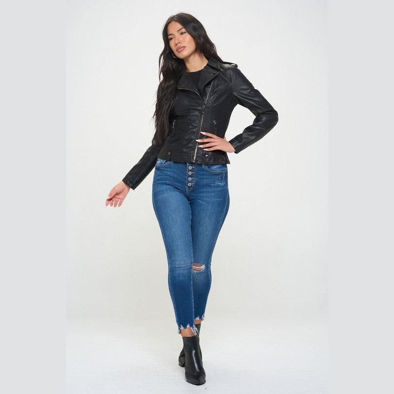 Josie Classic Biker Vegan Jacket