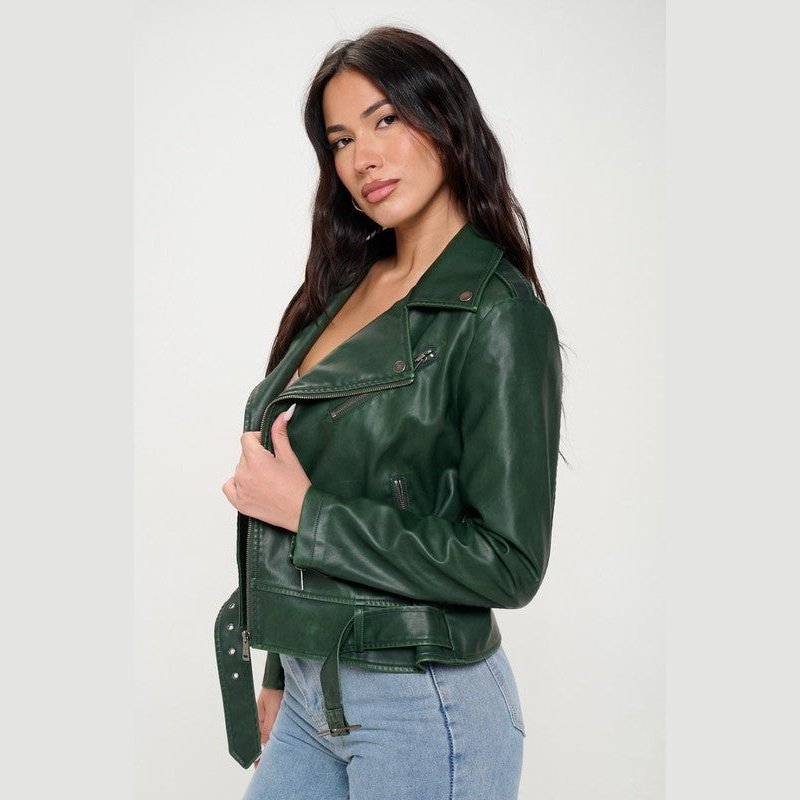 Forest Biker Vegan Leather Jacket