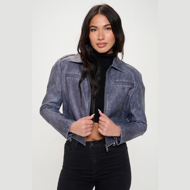 Light Bomber Vegan Leather Jacket