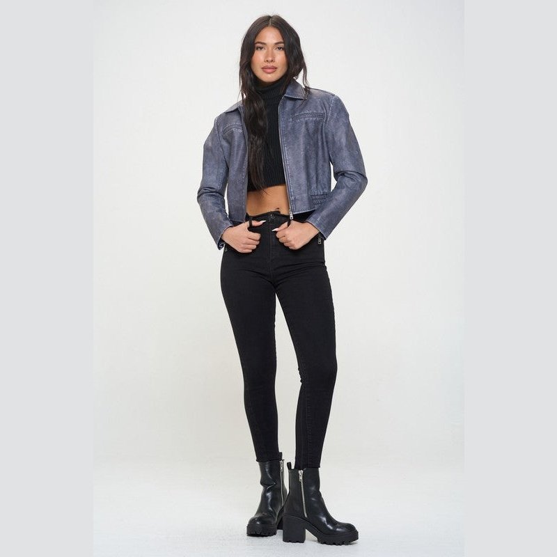 Light Bomber Vegan Leather Jacket