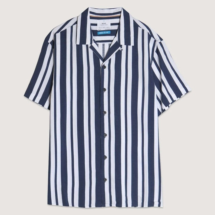 Mix Stripe Camp Shirt