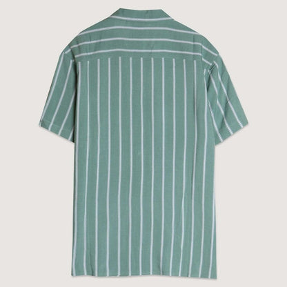 Lily Pad Striped Rayon Camp Shirt