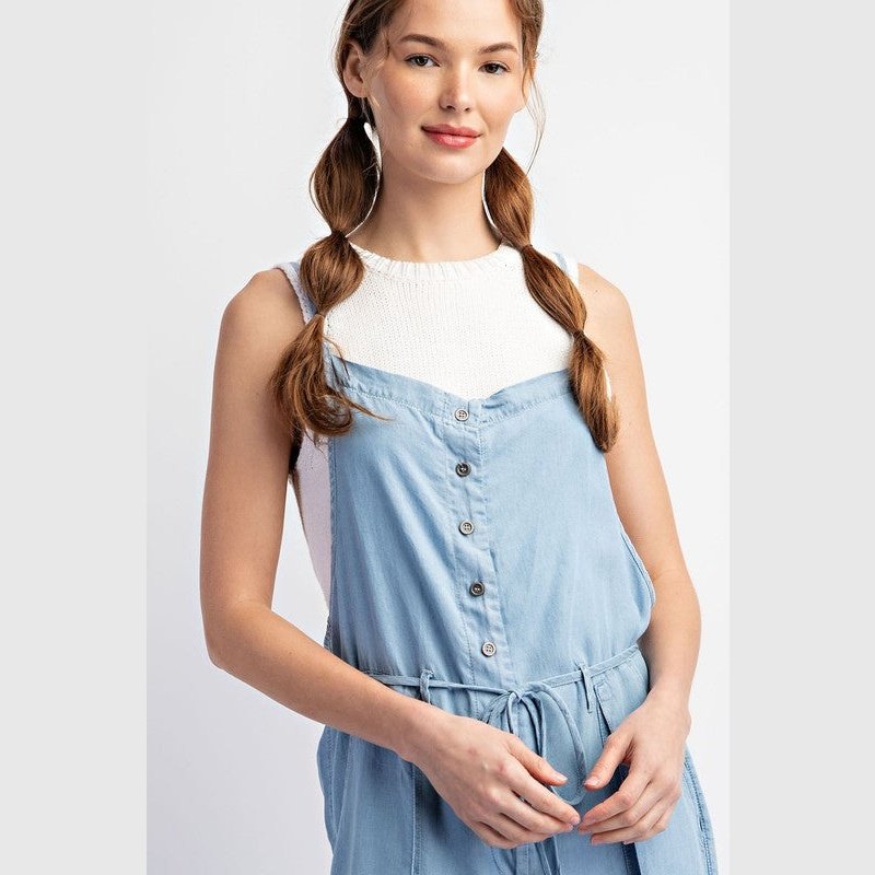 Twyla Mineral Washed Button Down Jumpsuit Overalls