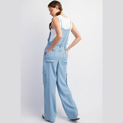 Twyla Mineral Washed Button Down Jumpsuit Overalls