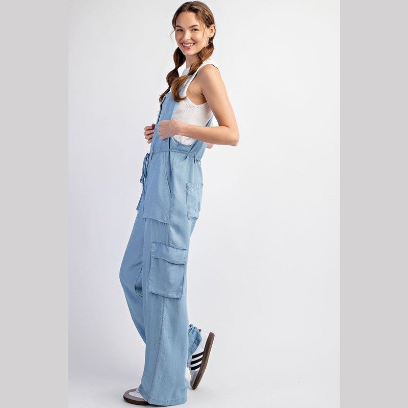 Twyla Mineral Washed Button Down Jumpsuit Overalls