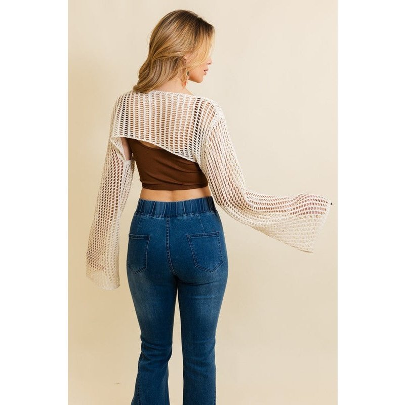 Loom Knitted Cropped Sweater
