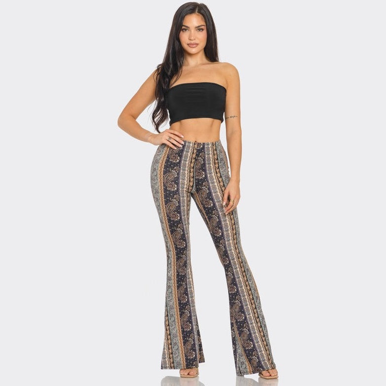 Dusty Paisley Flared Pants - The Feral Market