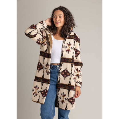 Women's Ainsley Long Sherpa Button Coat