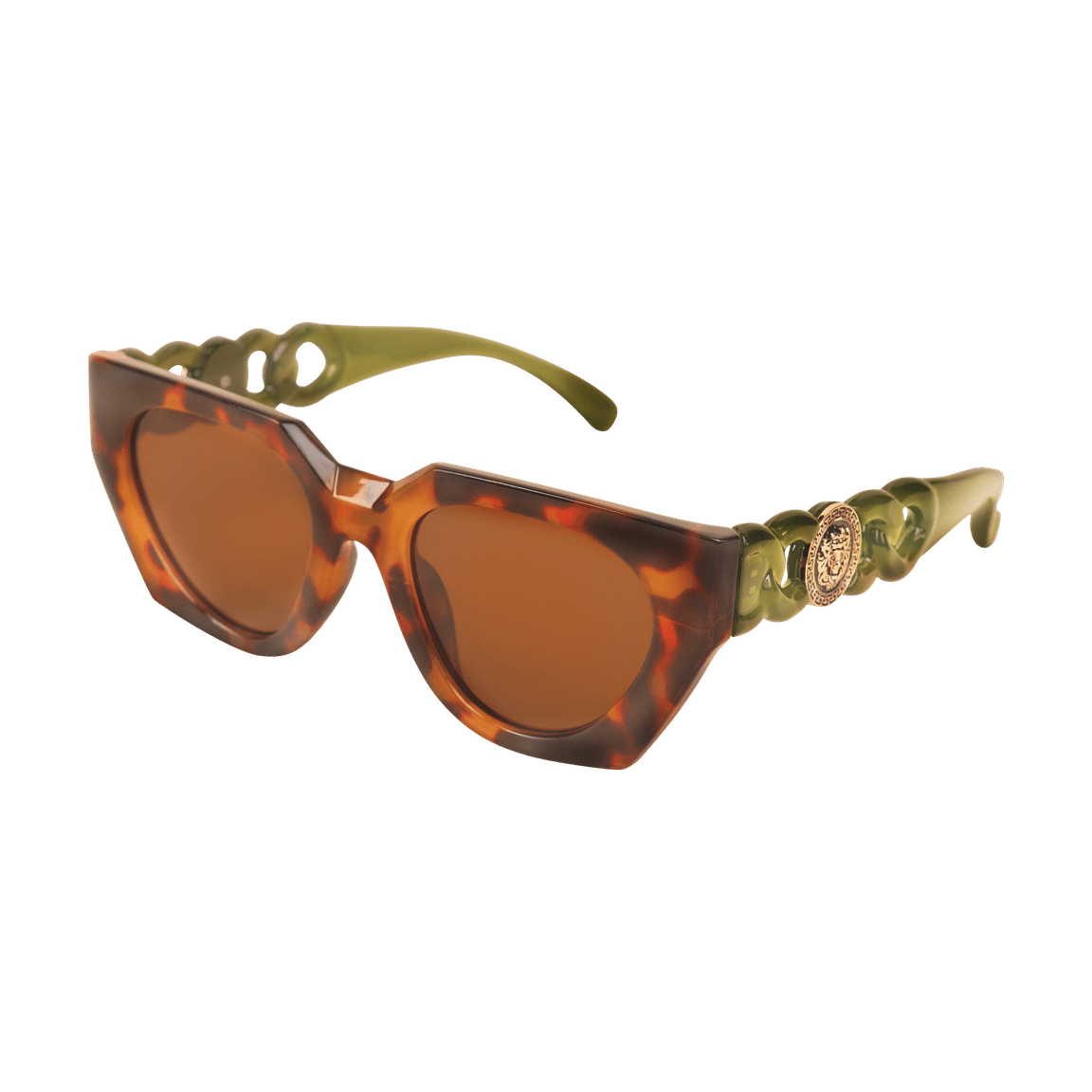 Luxe Zelia Sunglasses - Tortoiseshell/Olive