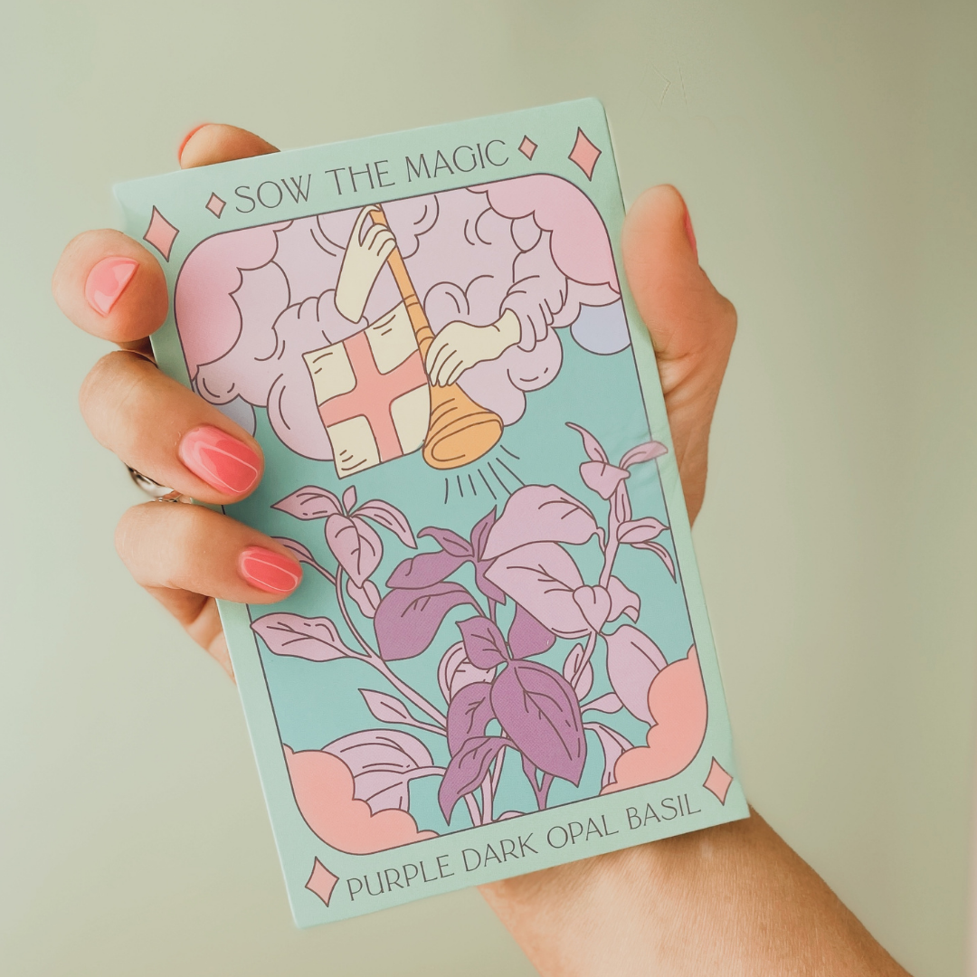 Purple Dark Opal Basil Tarot Garden + Gift Seed Packet
