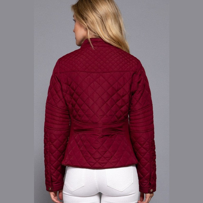 Rib Quilted Padded Jacket