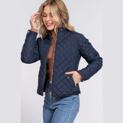 Rib Quilted Padded Jacket