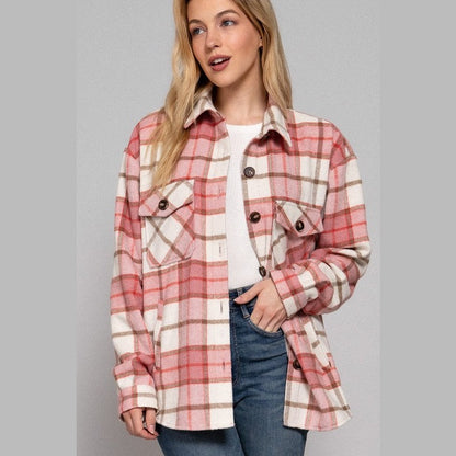 Claire Plaid Shirt Jacket