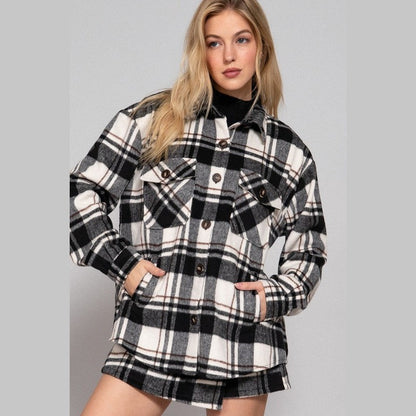 Claire Plaid Shirt Jacket