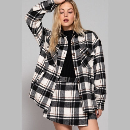 Claire Plaid Shirt Jacket