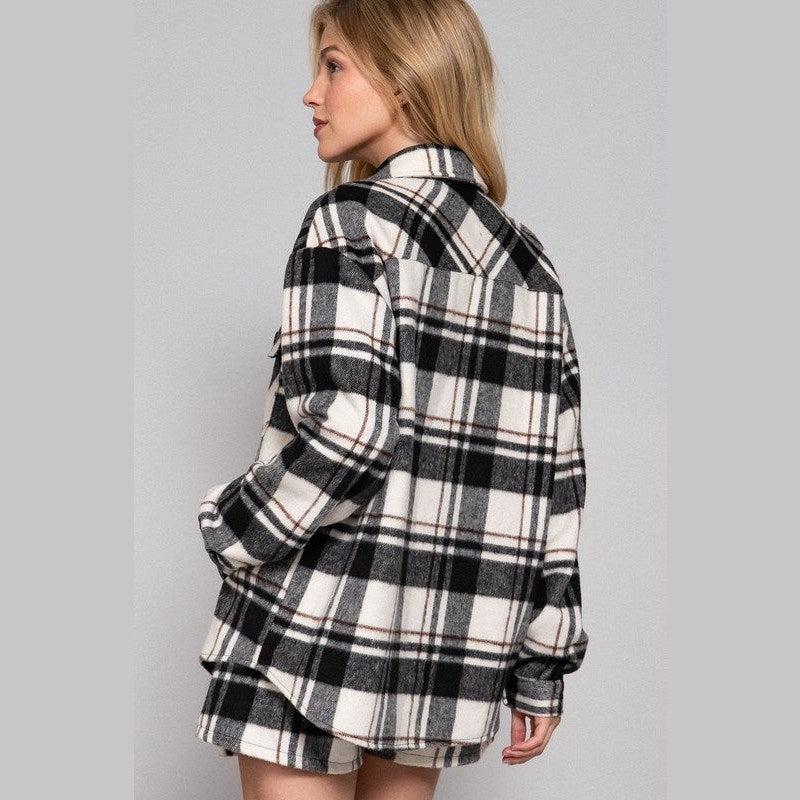 Claire Plaid Shirt Jacket