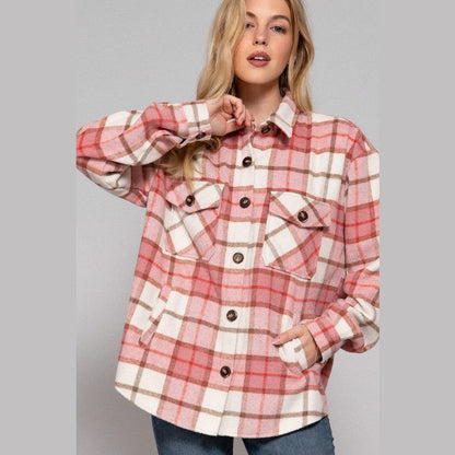 Claire Plaid Shirt Jacket