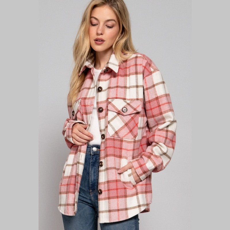 Claire Plaid Shirt Jacket