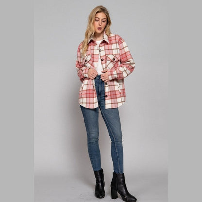 Claire Plaid Shirt Jacket