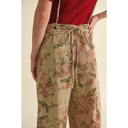 Tansy Vintage Floral Wide Leg Overalls