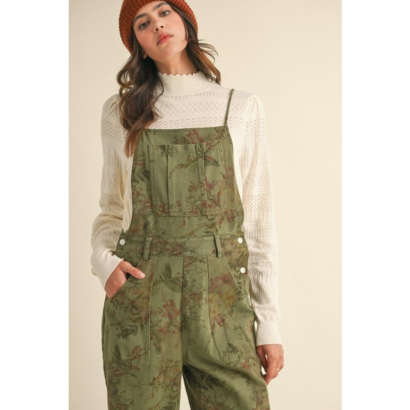 Tansy Vintage Floral Wide Leg Overalls