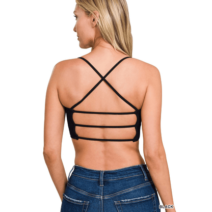 Seamless Ribbed Cross Back Bralette - The Feral Market