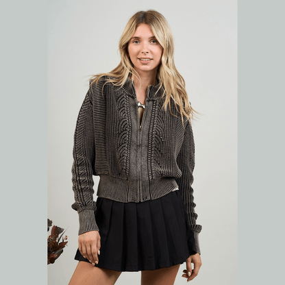 Mineral Wash Knit Jacket