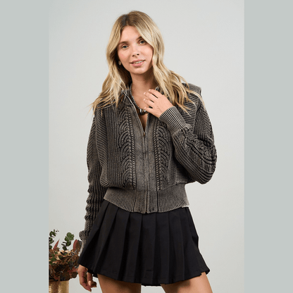Mineral Wash Knit Jacket