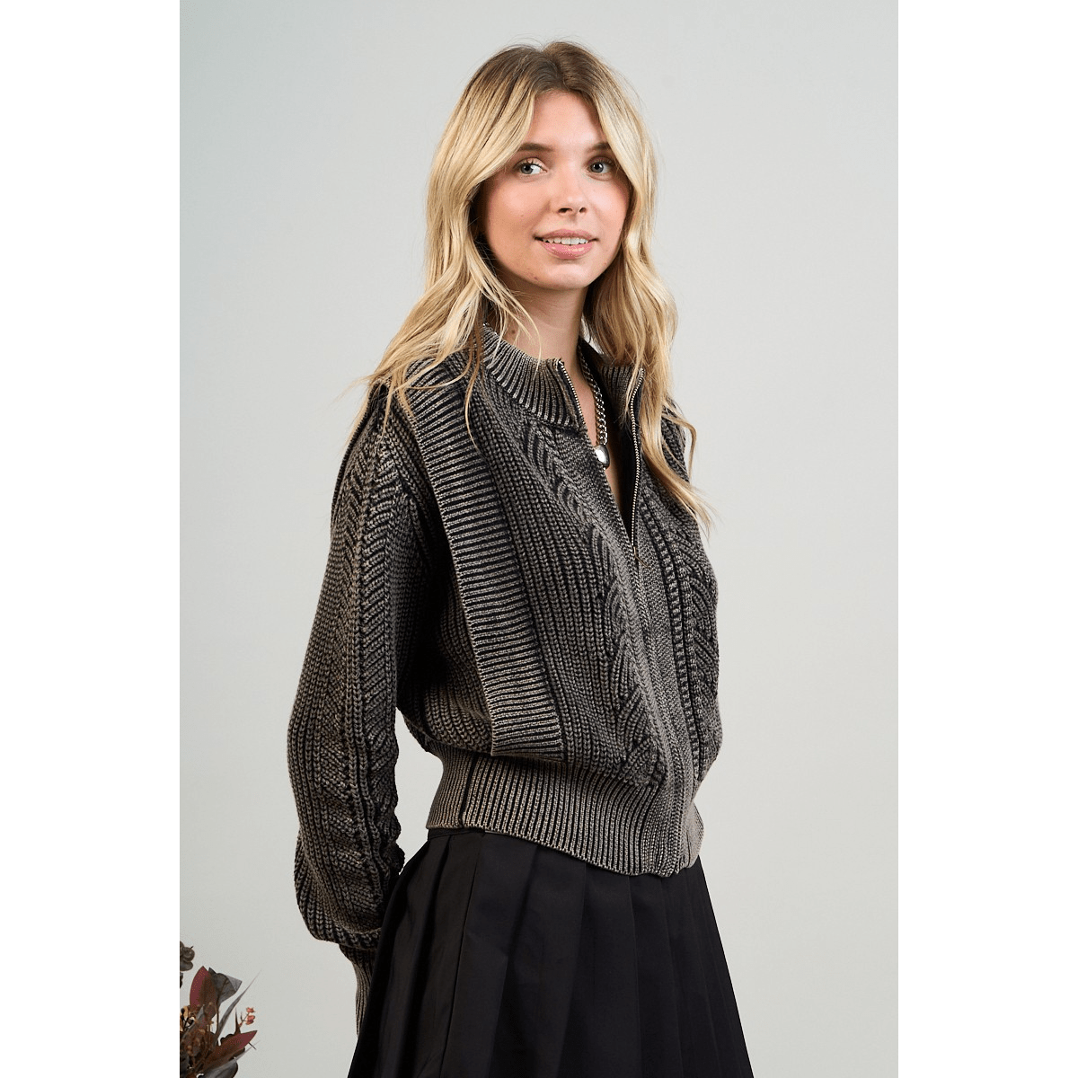 Mineral Wash Knit Jacket