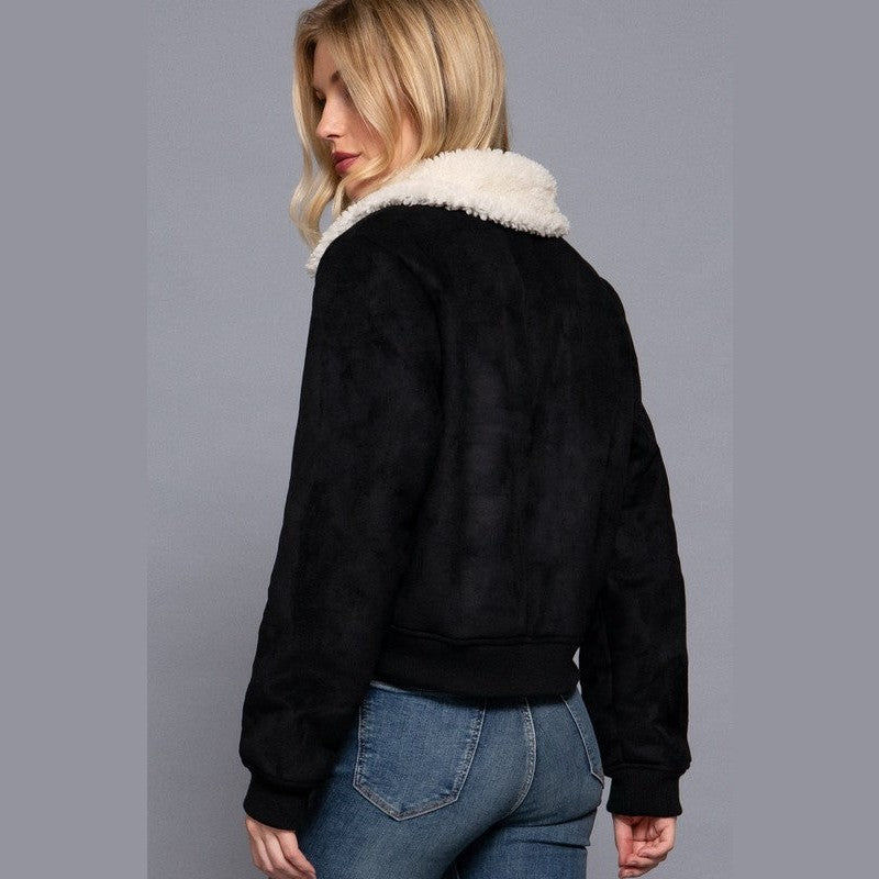 Katie Vegan Suede Fur Jacket