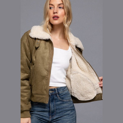 Katie Vegan Suede Fur Jacket