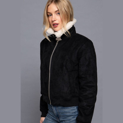 Katie Vegan Suede Fur Jacket