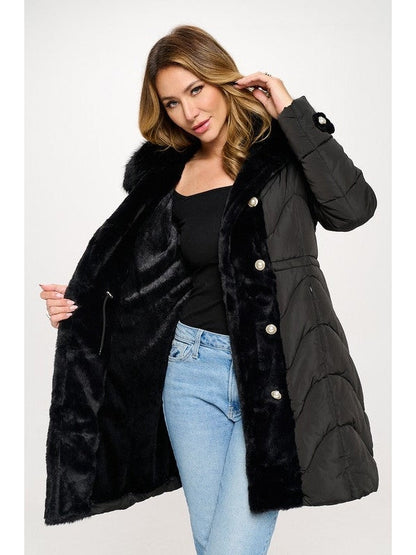 Jaclyn Women's Coquette Inspired Puffer Coat