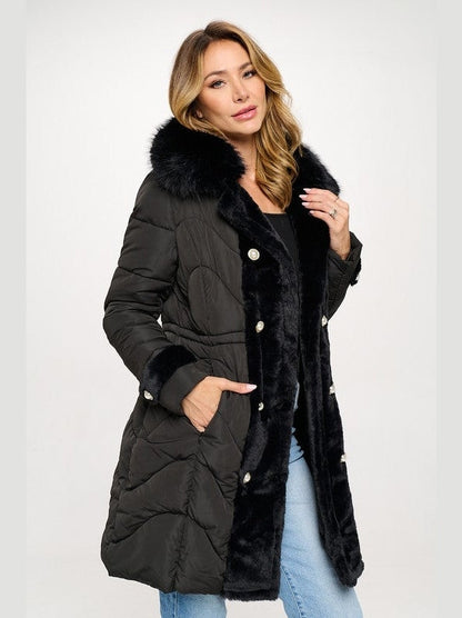 Jaclyn Women's Coquette Inspired Puffer Coat