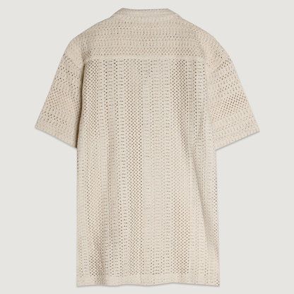 Men's Crochet Camp Shirt