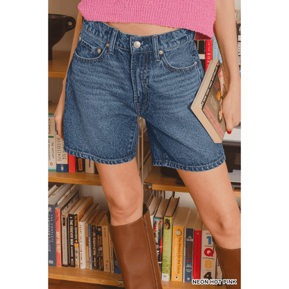 MID THIGH DENIM SHORT PANTS Mid Thich Denim Shorts