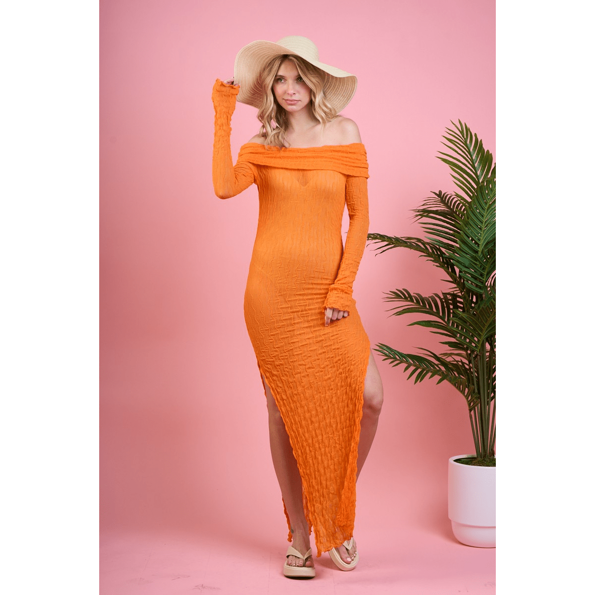 Off Shoulder Maxi Dress