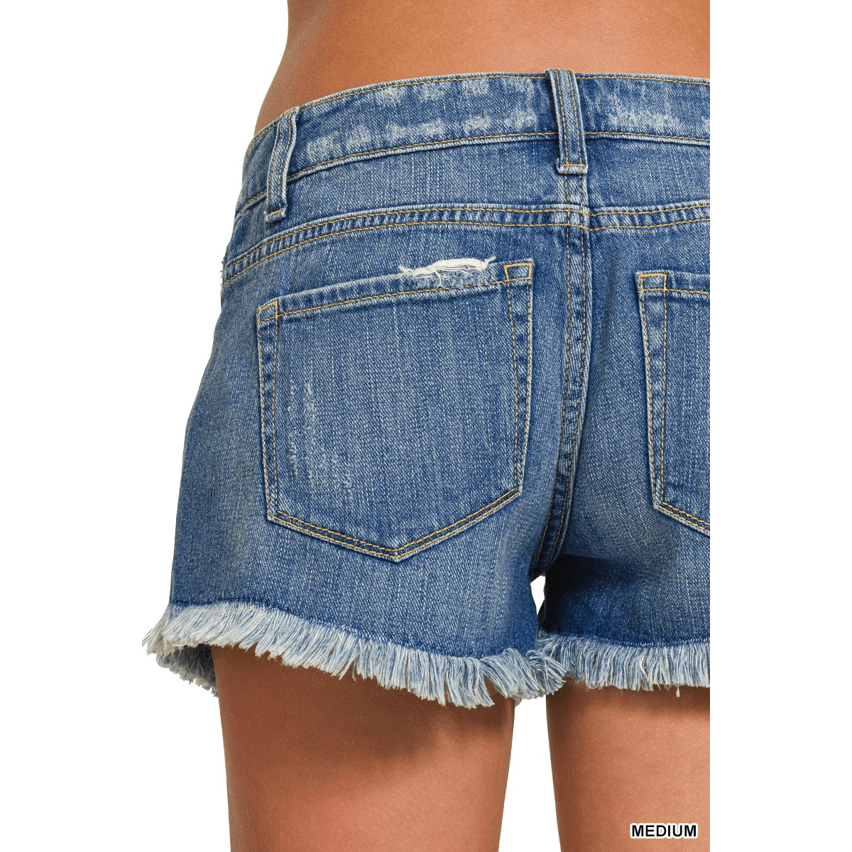 Distressed Denim Shorts