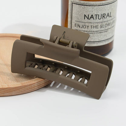 4.13'' Frosted Solid Color Rectangle Hair Clip