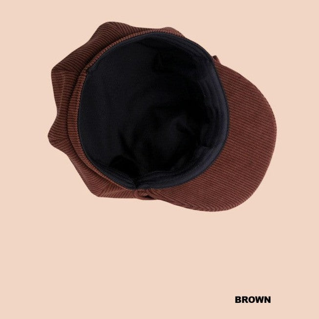 Corduroy Cabbie Hat Fitted