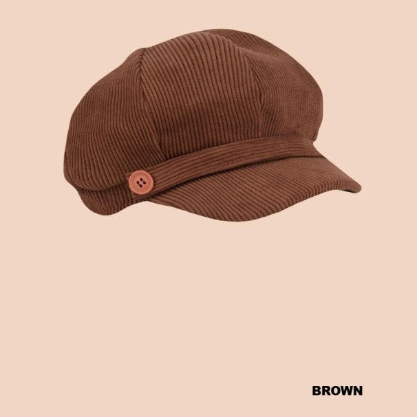 Corduroy Cabbie Hat Fitted