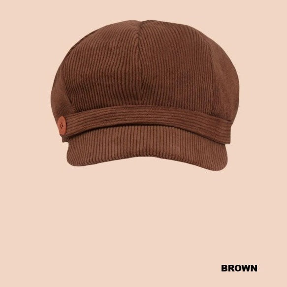 Corduroy Cabbie Hat Fitted