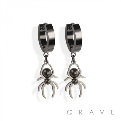 SS EARRINGS WITH SPIDER PENDANT