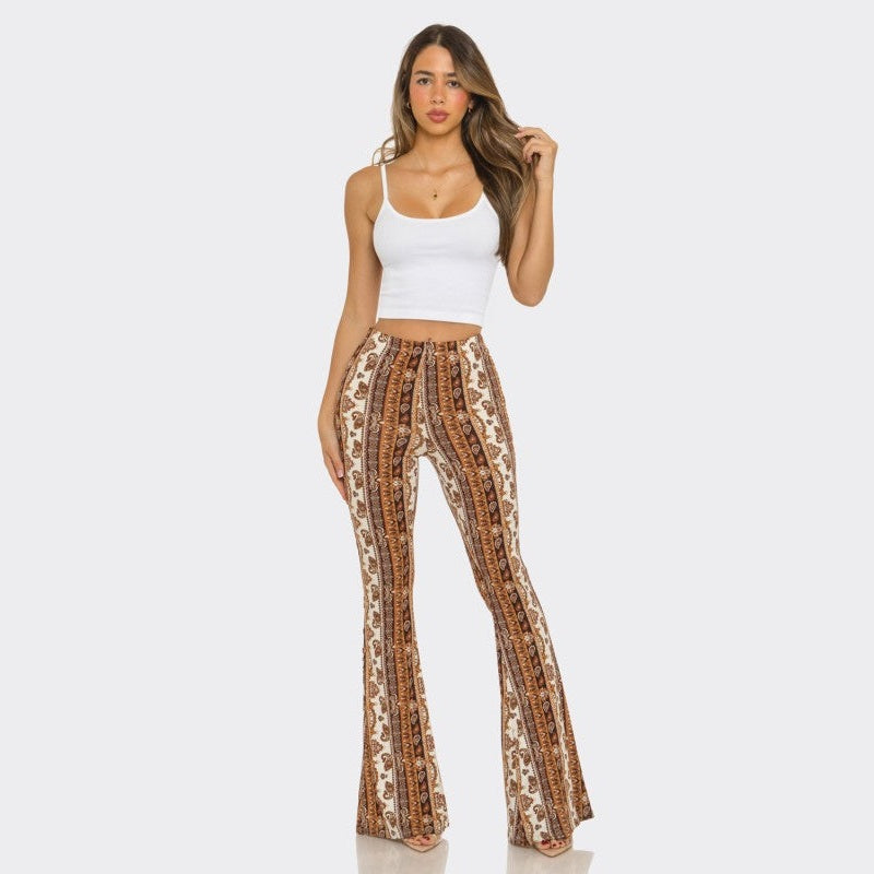 Golden Filigree Flare Pants