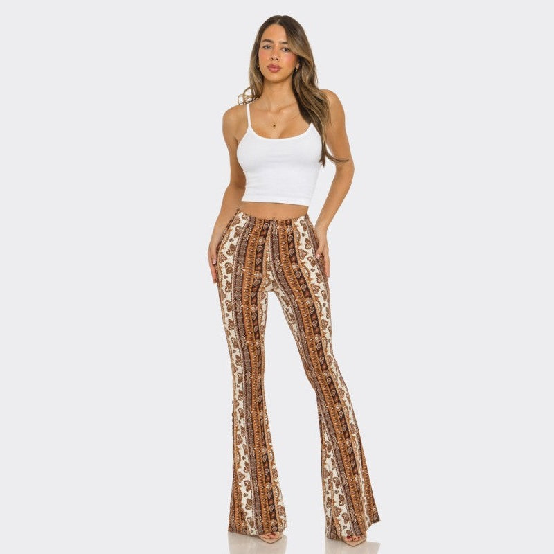 Golden Filigree Flare Pants