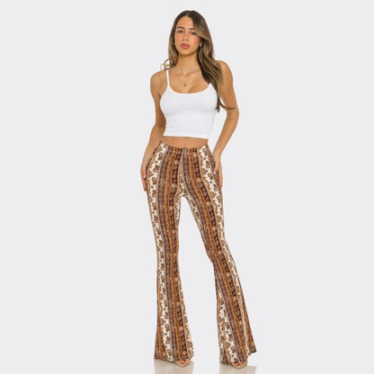 Golden Filigree Flare Pants