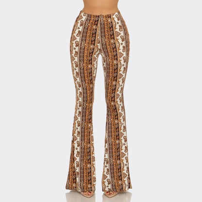 Golden Filigree Flare Pants