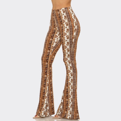 Golden Filigree Flare Pants