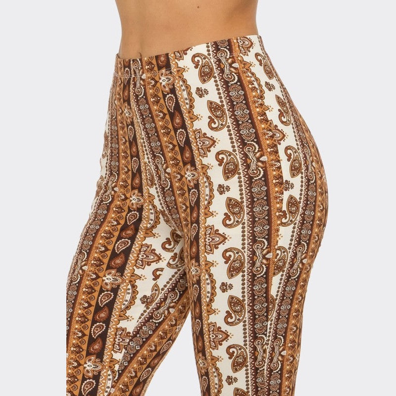 Golden Filigree Flare Pants